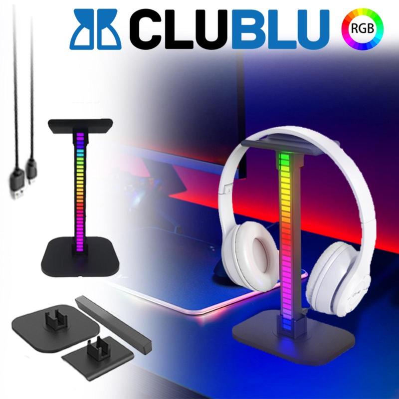 -CLUBLU- Giá Treo Tai Nghe Có Đèn LED RGB Giá Đỡ Headphone Chân Đế Chắc Chắn Chống Trơn Trượt Phụ Kiện GAMING Cao Cấp