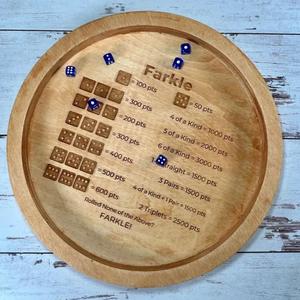 Wooden Dice Tray with 6 Counts Dice, 1 Set Wooden Dice Holder, Creative Party Game Supplies for Home Party Holiday Gift