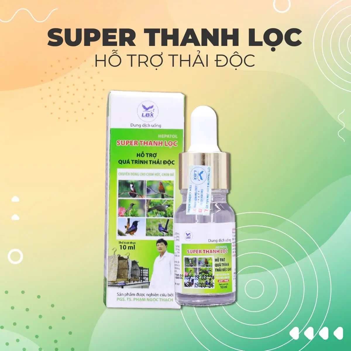 Super Thanh Lọc - Hỗ Trợ Quá Trình Thải Độc - Dùng Cho Các Loại Chim Cảnh - Chai 10ml cám thuoc ho nước  rửa men tiêu