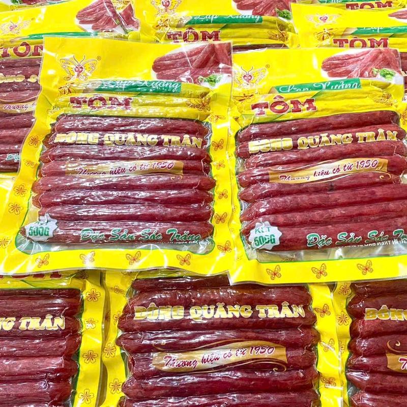 Lạp Xưởng TÔM 1Kg { 2Túi ĐÔNG QUÃNG TRÂN } Đặc Sản Sóc Trăng 4