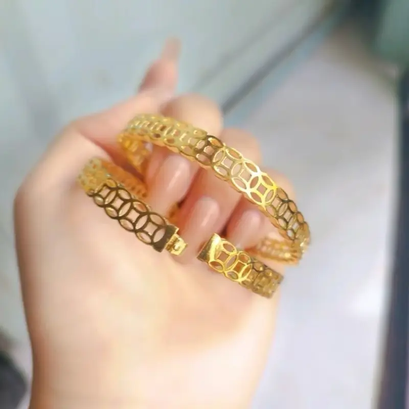 Vòng kim tiền đồng không xi ( 1 cặp )