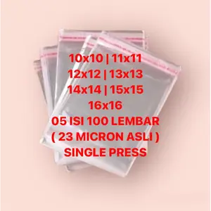 10x10 11x11 12x12 13x13 14x14 15x15 16x16 05 23 MICRON | PLASTIK OPP ROTI PIA COOKIES