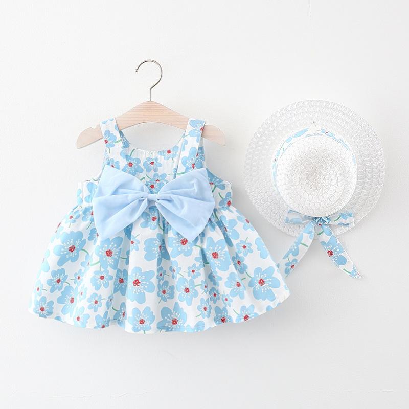 Product Introduction of New Style Sweet Fashion Floral Princess Dress for Baby Girls with Hood and Bowknot Korean Style Puffy Dress 8