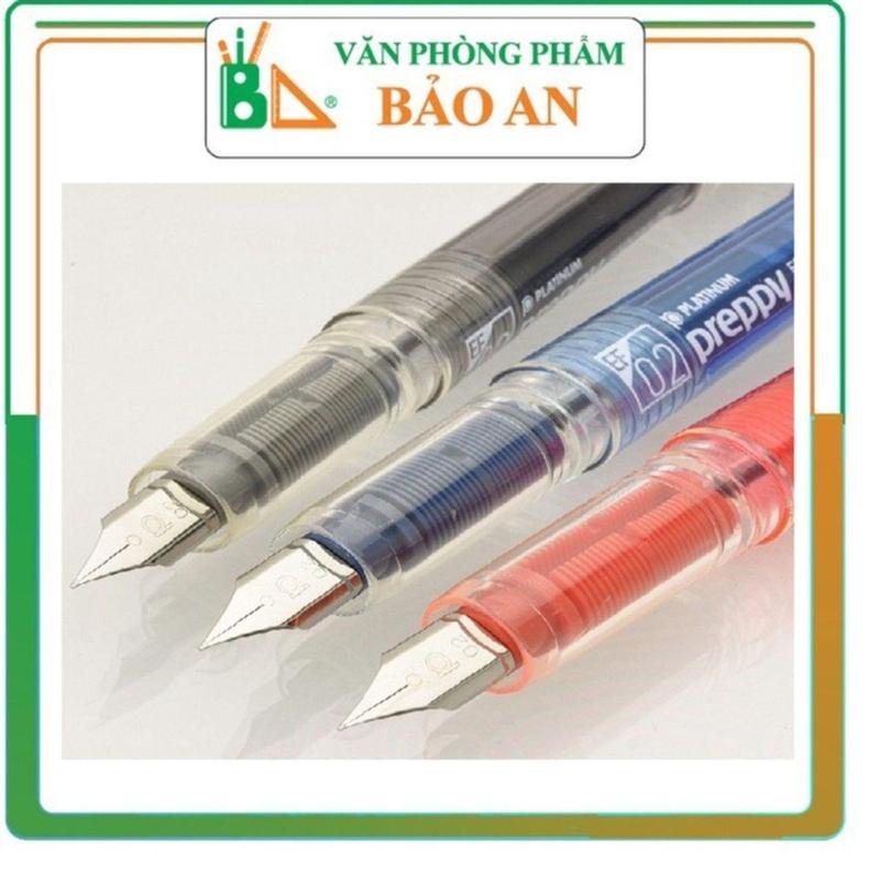 Bút Máy Preppy Nhật Bản 02 Nét 0.2mm thân xanh có 3 màu tặng kèm 1 ống mực