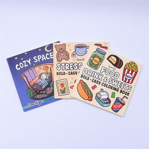 Food & Animal Themed Coloring Book, 3 Counts/set Cute Cartoon Pattern Painting Book, Art Supplies for Home School Office, Cozy Cuties Colouring Book,  Sassy Gifts