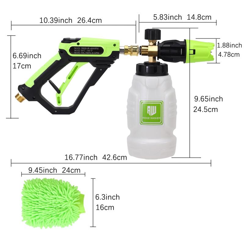 Pressure Washer with Foam Cannon, Power Washer Foam Blaster with Car Wash Mitt, Foam Lance Kit with 1/4 Inch Quick Connector, Cleaning Gadgets 2