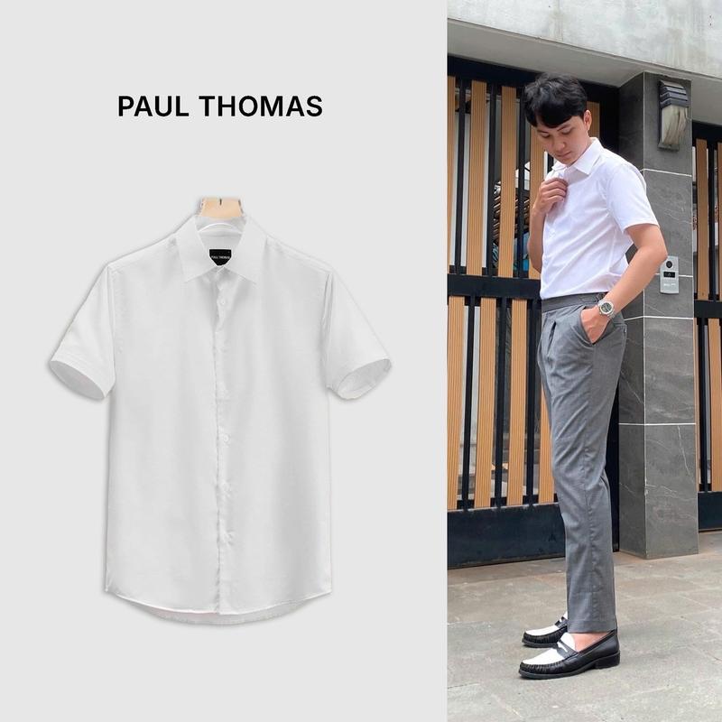 Sơ Mi Cộc Tay Trắng - Paul Thomas Menswear 0