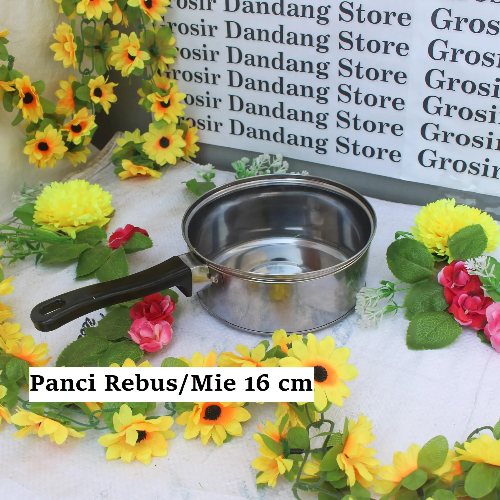 Panci Rebus/Mie air stainless Steel 16 cm Terlaris - Dandang Mie tahan panas Kitchenware