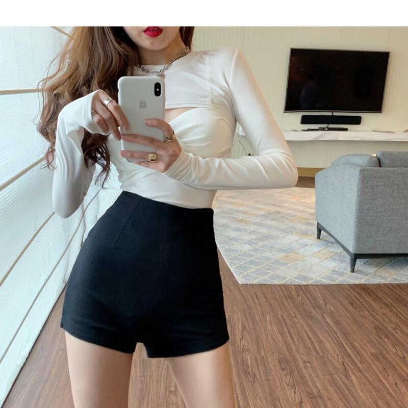 Product Introduction of Short shorts for women summer base, ultra short three quarter pants, sexy and spicy girl, high waist A-line jazz dance, black casual pants Womenswear Bottom Lingerie Comfort 7
