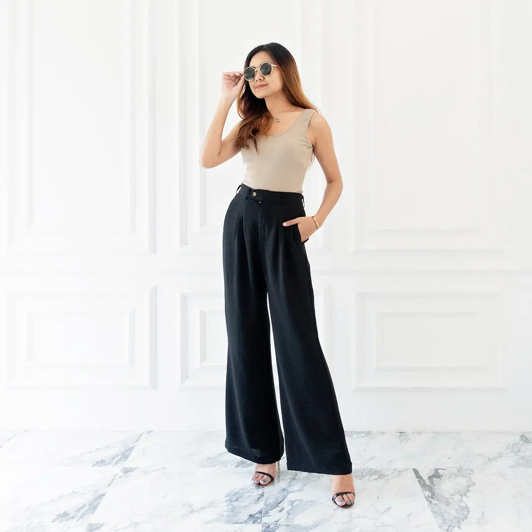 Simplyrooms Vanesa Celana Panjang Wanita Loose Rayon Kulot Nyaman