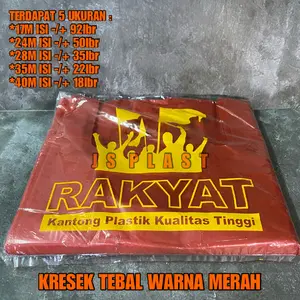 Hd Kantong Kresek 17 24 28 35 40 Merah / Kantong Plastik Merah 17 24 28 35 40