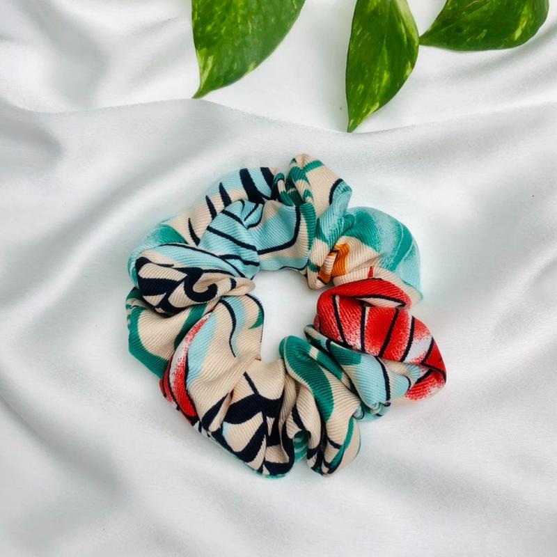 Dây cột tóc HUMI vải cotton mềm chống gãy tóc dây buộc scrunchies co giãn cao cấp Nữ Women 5