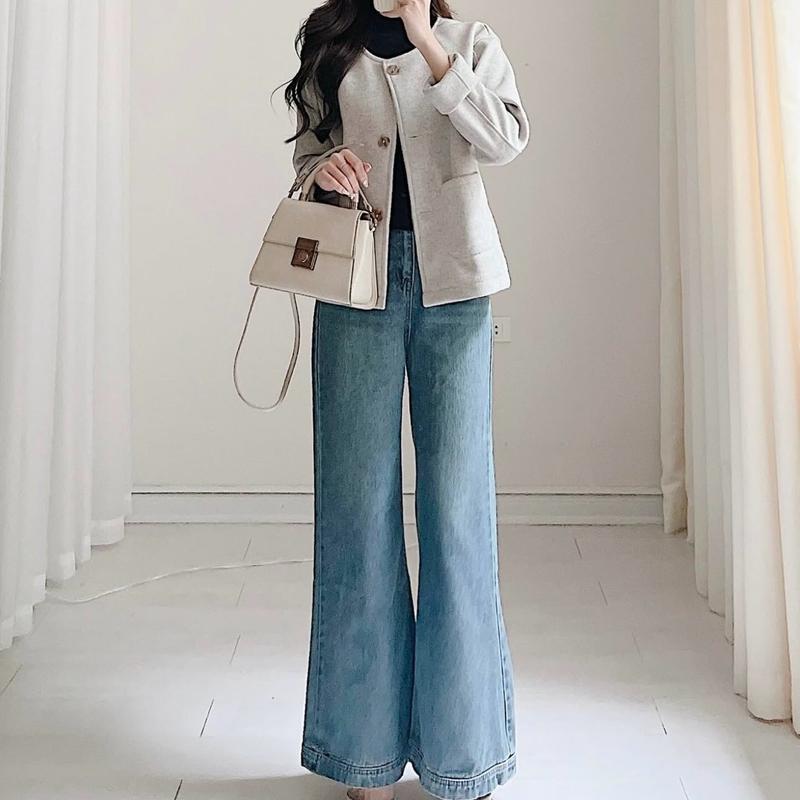 Quần bò Jean xuông cạp cao 6963 Samhyewear