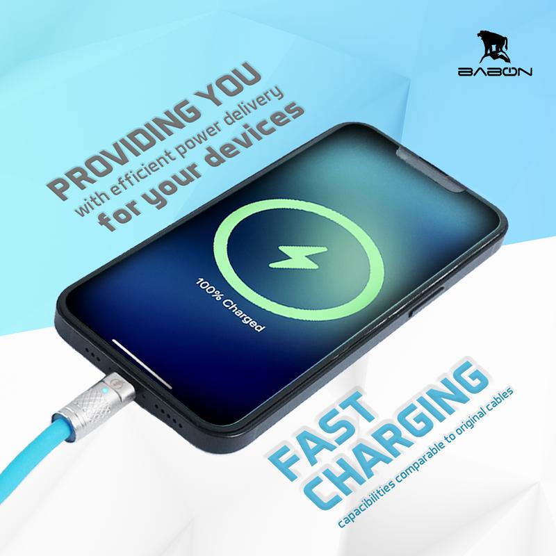 BABON KABEL DATA - KABEL CHARGER GOMU USB TO LIGHTNING Cable Ponsel 2