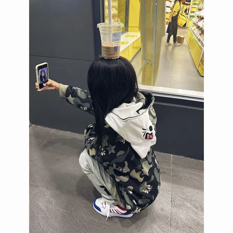 Áo Hoodie In Hình Hello Kitty, Phong Cách Mỹ, Dáng Rộng Vừa Vặn, Dành Cho Nữ Và Học Sinh, Dễ Phối Đồ, Thích Hợp Cho Mùa Khai Trương, Áo Cardigan Cặp Đôi, Áo Khoác Có Dây Kéo, Tuyệt Vời Làm Quà Tặng 1