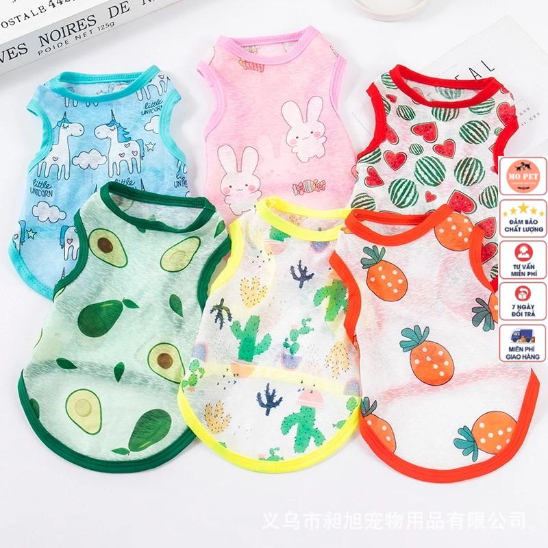 Áo Cho Chó Mèo Thú Cưng Mùa Hè Mỏng Ba Lỗ Thoáng Mát
