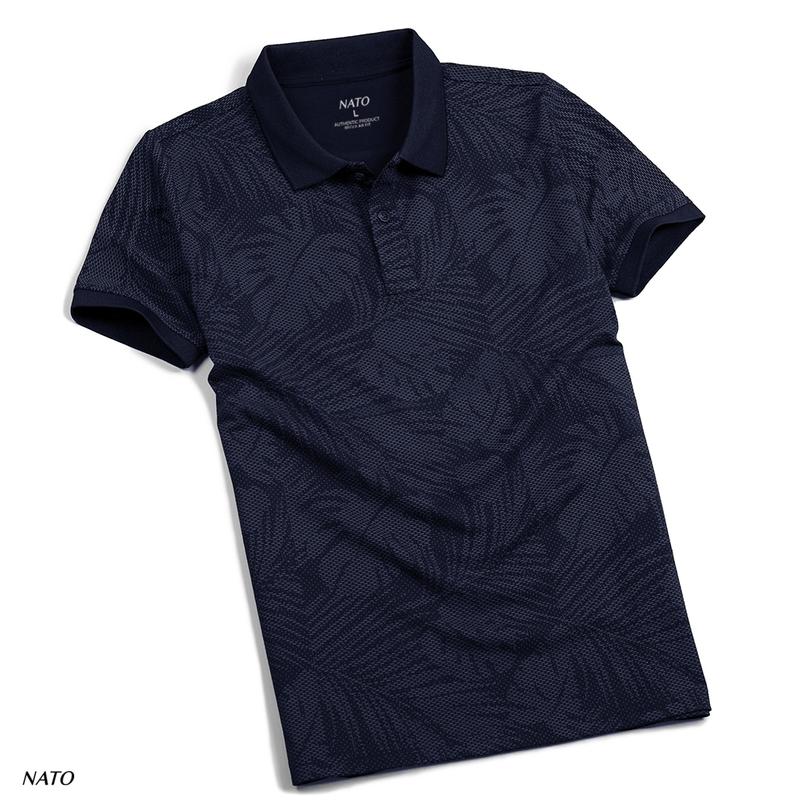 Áo Thun Polo Nam LÁ CÂY Vải Cotton Cá Sấu Cao Cấp Đẹp Tay Ngắn Có Cổ Màu Trắng Đen Đỏ Xanh Navy Trơn Họa Tiết NATO Menswear Ngắn Tay Shirt 9