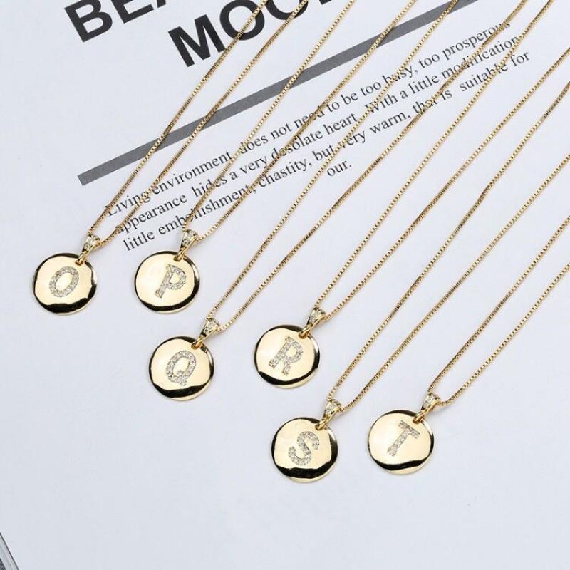 (With Gra Certificate)18K Gold 26 Letter Necklace Fashion Moissanite White Diamond Pendant Fine Jewelry 2