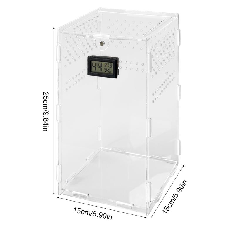 Product Introduction of Insect Feeding Box Clear Acrylic Easy to Assemble Reptiles Carriers 0
