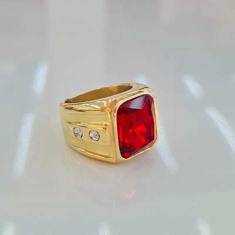 CINCIN PRIA 05 BATU TITANIUM 2 PRMATA RING GOLD Laki-laki 1