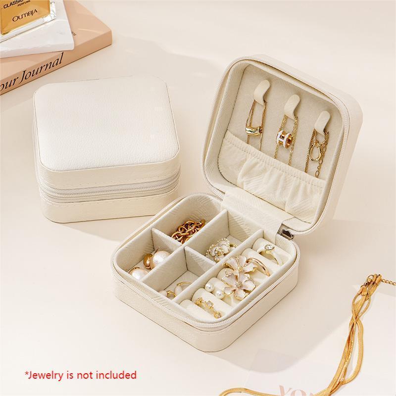 Mini Jewelry Storage Box, Portable Travel Jewelry Case, Multi-grid Jewelry Box for Rings Earrings Necklace Bracelets, Travel Accessories 7