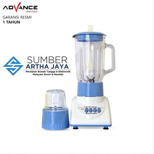 ADVANCE Blender BL-02 Gelas Kaca 1.2 Liter, 4 Mata Pisau Stainless dan Blender Mini Wadah 1