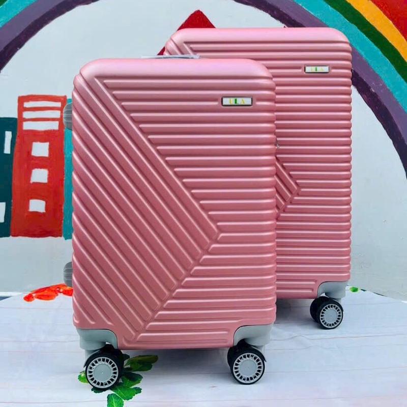 Vali du lịch nam nữ T66 size 20 24 tặng kèm 1 túi đựng giày nhựa abs dây kéo 4 bánh xoay 360 hộp đựng mềm màu trắng kem hộp đựng cứng đỏ hồng valik hung nhẹ times travel vali