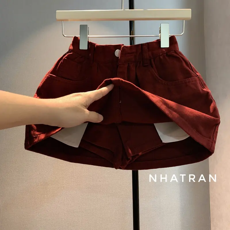 VÁY XÒE BỒNG - Chân váy jean nữ ngắn chất Denim Cotton Women mềm mịn có lót quần bảo hộ CV-306 1