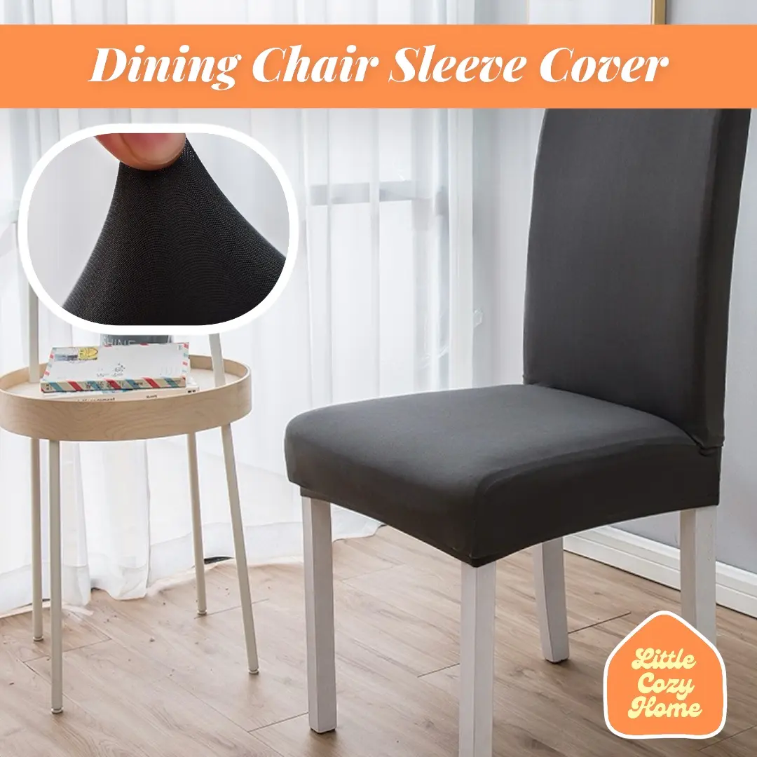 Plain Dining Chair Sleeve Cover Elastic / Sarung Kain Kursi Polos Bangku Meja Makan Anti Slip Stretch Motif Warna Lengkap Washable Bisa DIcuci