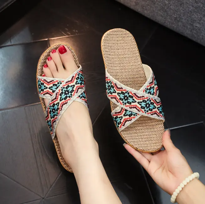 Form dài giảm 1 size -DÉP CÓI đi biển, đi chơi, đi trong nhà chống trơn trượt, họa tiết xinh xắn DE52 DéP Nữ Shoes GiàY 1