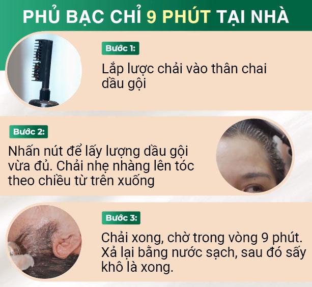 Product Introduction of Dầu gội nhuộm ĐEN tóc 500ml, dầu gội nhuộm tóc thảo dược Sinhair Nhật Bản chính hãng,  lên màu nhanh chỉ sau 9 phút Đổi Màu Tóc Nữ daugoiphub acthaoduoc 4