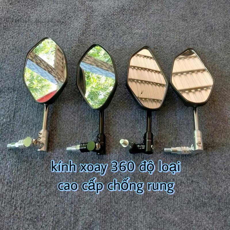 Kính Xoay 360 độ gập gương chiếu hậu xe máy Wave Vision Vario Winner Ab 125 Lead - Phụ Kiện