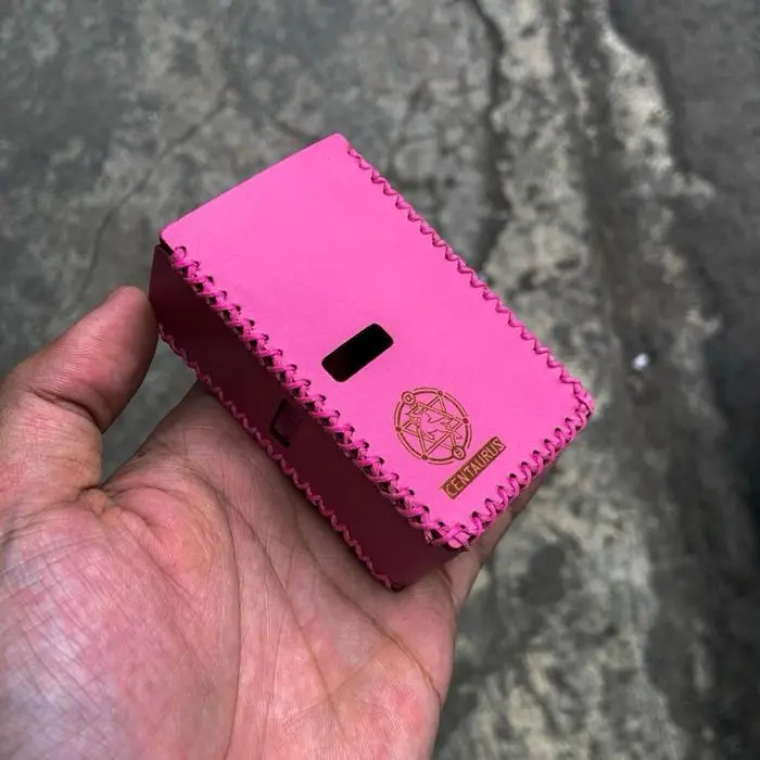 Soft Case B80 Pink Benang Pink  Powercase Leather Sleeve B80 Bahan Kulit Sintetis Premium