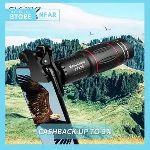 Lensa 28x Zoom Apexel Lensa Dengan Tripod Kamera HP Zoom 18x25 Tele Zoom Universal 18X - lensa klip