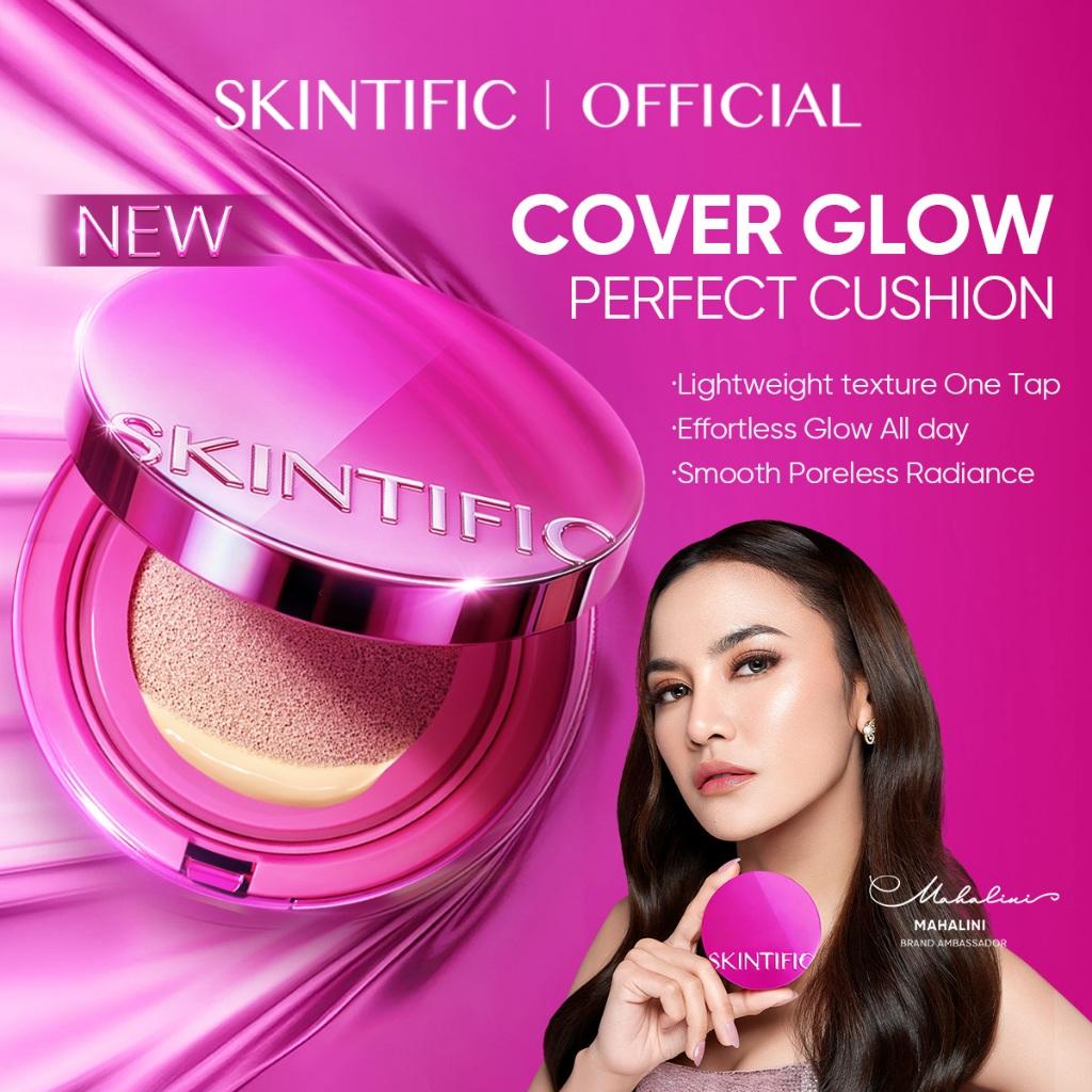 【BUY 1 FREE1】SKINTIFIC Cover Glow Perfect PInk Cushion SPF50+++ Long-lasting Oil control Full covera