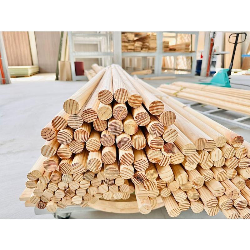 Thanh Gỗ Thông Phi Tròn 28mm, Dài 1m, 1m2, 1m5, Trang Trí, DIY Handmade, Làm Giá Kệ, Mặt Bàn [MS305] 3