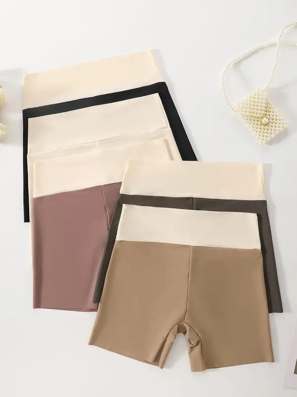 Women's Solid Color Boyshorts, Breathable Comfortable Panty for Daily Wear, Women's Underwear for All Seasons 2