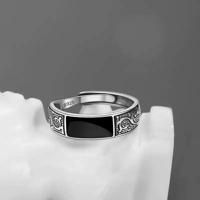 Nhẫn Thép Titan Thời Trang Châu Âu Và Mỹ Phong Cách Cổ Điển Họa Tiết Rồng, Nhẫn Có Thể Điều Chỉnh Mở Bữa Tiệc Đơn Nam Hip Hop, Mua 1 Tặng 1 Ưu Đãi Miễn Phí 3