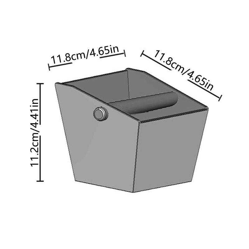 Anti Slip Coffee Grounds Bucket Semi-automatic Diagonal Mouth Espresso Dump Bin Removable Knock Bar Space Saving Coffee Waste Bar Home 2