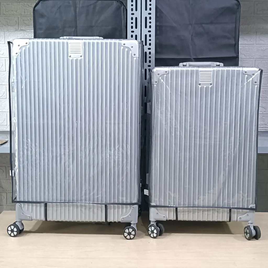 [Hỏa Tốc HCM] Áo Bọc Vali Trong Suốt, Màu Đen - Bao Trùm Vali  Trầy Xước Đủ Cỡ 20-22-24-26-28,29 inch