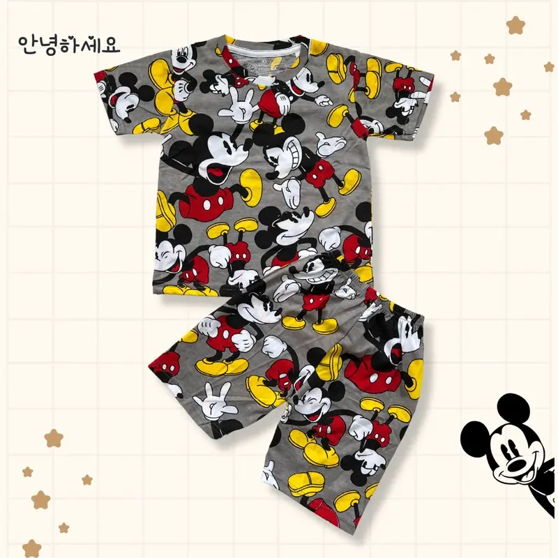 BIG SIZE SETELAN DINO COLORFUL CREAM FULLPRINT ANAK Minimalist Multicoloured 8