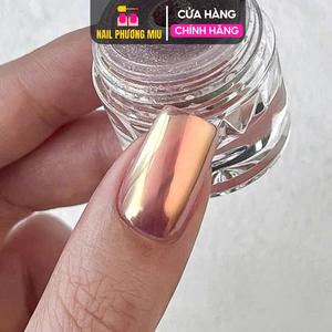 Tráng Gương Phản Quang Hồng Cam Cao Cấp Làm Nail Siêu Xinh, Tạo Màu Móng Sáng Bóng Ánh Bạc Hồng Cam Nữ Women thạch tráng gương
