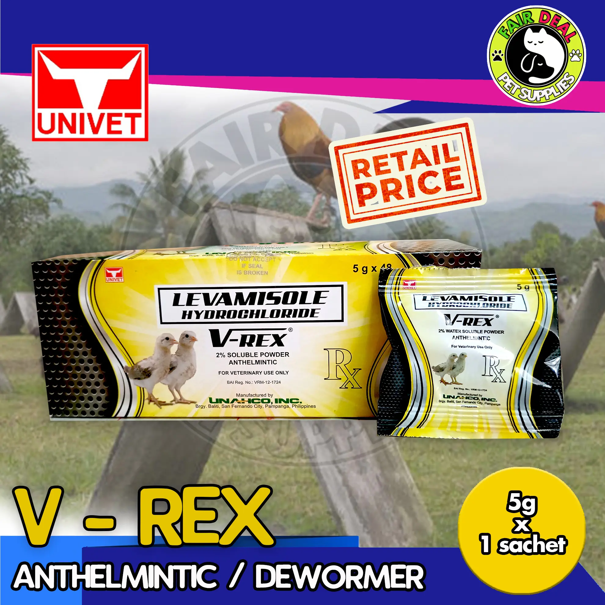 V-REX Dewormer 5g - PER SACHET - TikTok Shop Philippines
