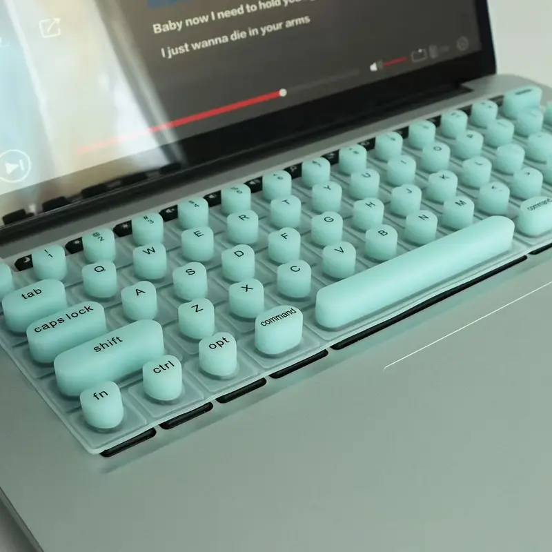 Silicone Keyboard Protector Cover for Long Nails, Portable Silicone Keyboard Cover for Laptop Computer, Easy Typing & Cleaning Keyboard Cover 4