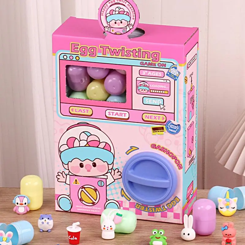 Mini Capsule Toy Machine, 1 Set Cute Twisting Egg Machine Toy, Surprise Egg Twisting Catcher Toy, Birthday Gift for Girls, Christmas Gift, Trending Products