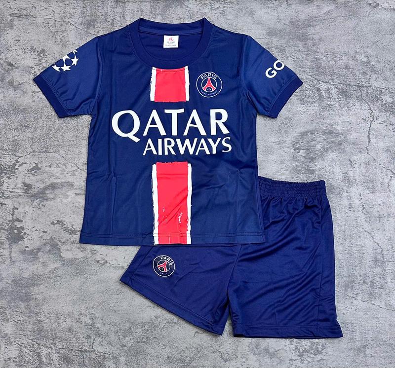 [BỘ TRẺ EM] Bộ quần áo bóng đá Trẻ em chất thun lạnh cao cấp CLB PARIS TÍM THAN - Mùa giải 2025