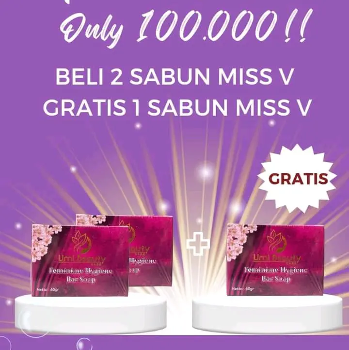 PROMO SABUN MISS V UBC BELI 1 FREE 1 BPOM ORIGINAL