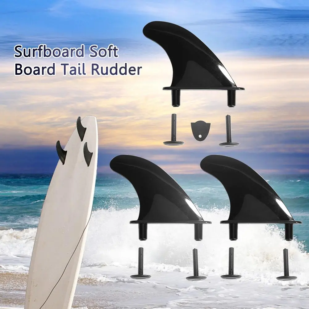 3x Soft Surf Fin for Surfboard Softboard Stand Up Paddle Board Accessories