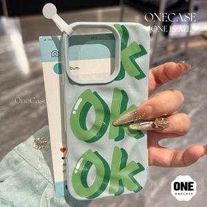 Nhân Vật OK Tươi Vẽ Nguệch Ngoạc Thời Trang Cho Ốp Lưng IPhone 16plus 8plus 11 13 16 14 6 15 12 Pro Max XR X XS Max 13 11 15 7 12 6 6s 8 Plus Ốp lưng điện thoại dạng hốc và đơn giản