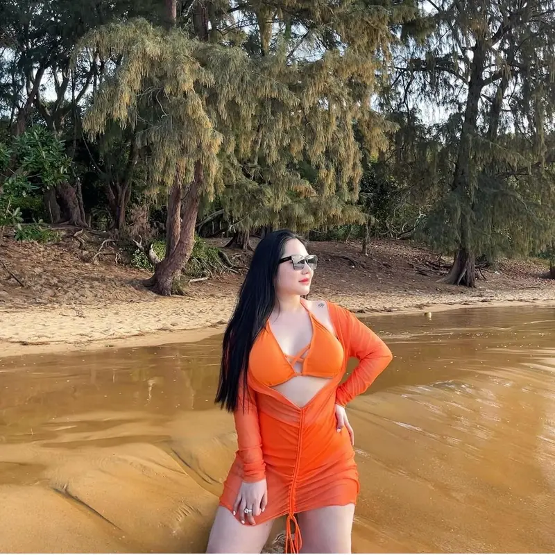 60-90kg BIKINI 3 MÓN ÁO + QUẦN + áo khoác lưới đi biển sexy che khuyết điểm Bigsize Vương Ngọc Hân 6